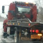 Towing a crashed car Interstate 684